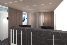3D Visualisierungen Empfangsbereich einer kardiologischen Praxis