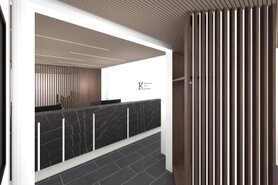 3D Visualisierungen Empfangsbereich einer kardiologischen Praxis